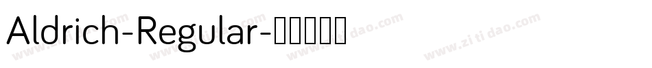 Aldrich-Regular字体转换