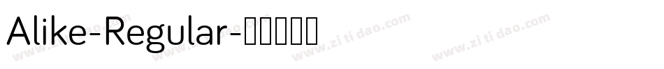 Alike-Regular字体转换