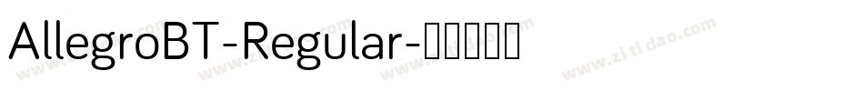 AllegroBT-Regular字体转换