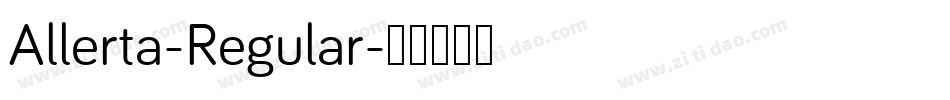 Allerta-Regular字体转换