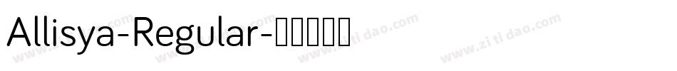 Allisya-Regular字体转换