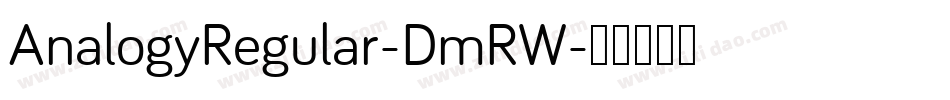 AnalogyRegular-DmRW字体转换