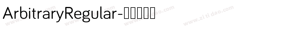 ArbitraryRegular字体转换
