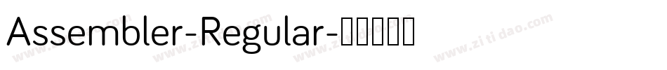Assembler-Regular字体转换