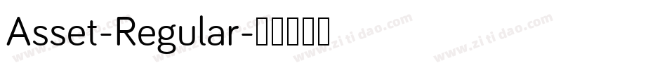 Asset-Regular字体转换