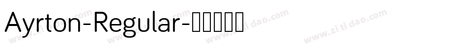 Ayrton-Regular字体转换