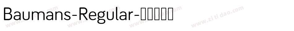 Baumans-Regular字体转换