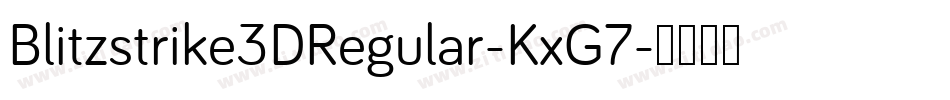 Blitzstrike3DRegular-KxG7字体转换