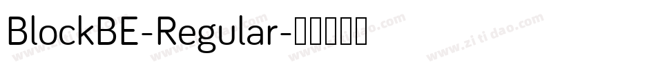 BlockBE-Regular字体转换