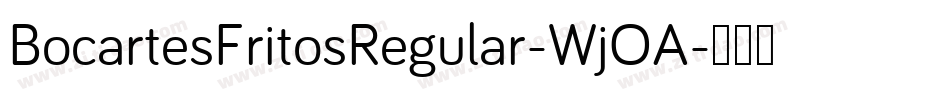 BocartesFritosRegular-WjOA字体转换