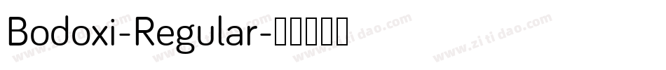 Bodoxi-Regular字体转换