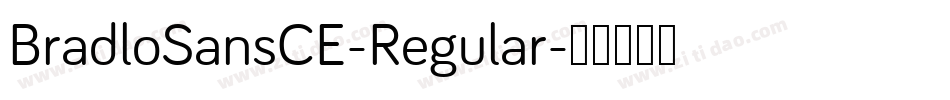 BradloSansCE-Regular字体转换