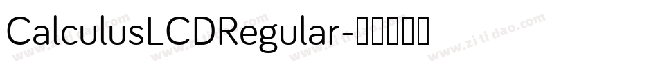 CalculusLCDRegular字体转换