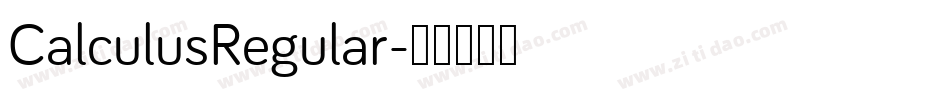 CalculusRegular字体转换