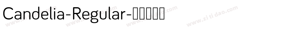 Candelia-Regular字体转换
