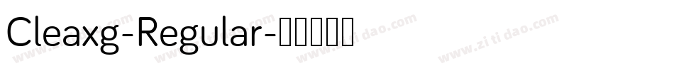 Cleaxg-Regular字体转换 Cleaxg-Regular字体转换