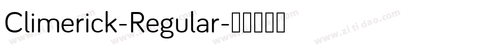 Climerick-Regular字体转换