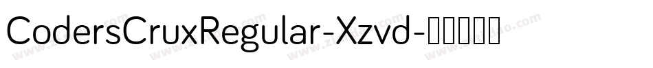CodersCruxRegular-Xzvd字体转换