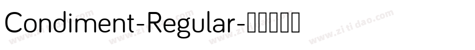 Condiment-Regular字体转换