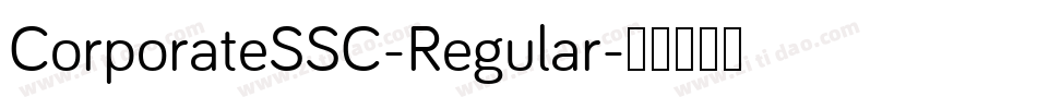 CorporateSSC-Regular字体转换