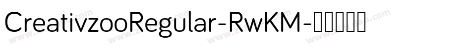 CreativzooRegular-RwKM字体转换