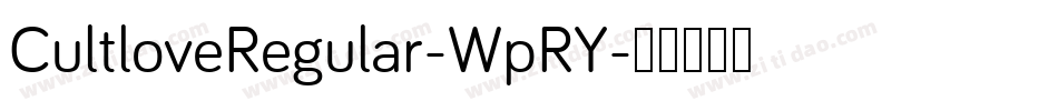 CultloveRegular-WpRY字体转换