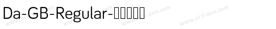 Da-GB-Regular字体转换