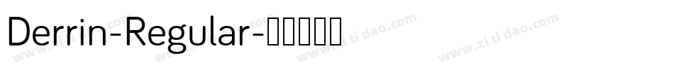 Derrin-Regular字体转换