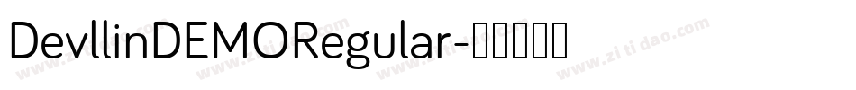 DevllinDEMORegular字体转换