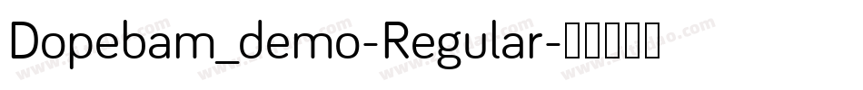 Dopebam_demo-Regular字体转换