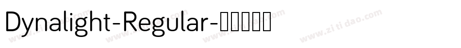 Dynalight-Regular字体转换