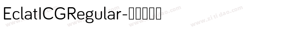 EclatICGRegular字体转换