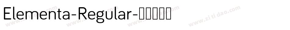 Elementa-Regular字体转换