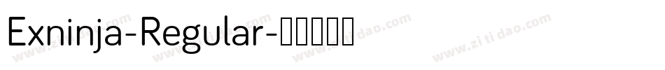 Exninja-Regular字体转换