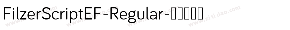 FilzerScriptEF-Regular字体转换