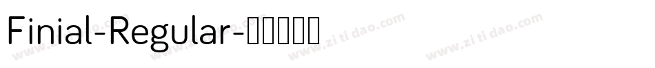 Finial-Regular字体转换