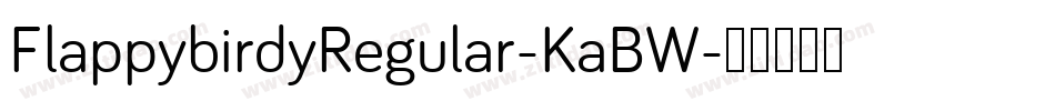 FlappybirdyRegular-KaBW字体转换