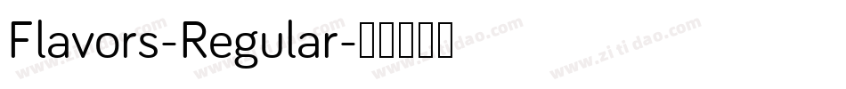 Flavors-Regular字体转换