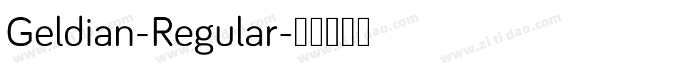 Geldian-Regular字体转换