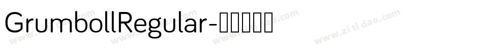 GrumbollRegular字体转换