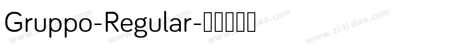 Gruppo-Regular字体转换