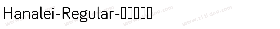 Hanalei-Regular字体转换
