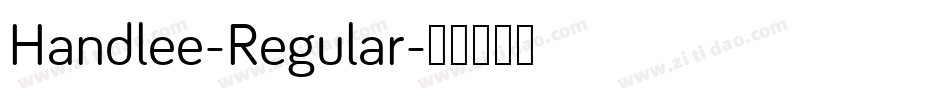 Handlee-Regular字体转换