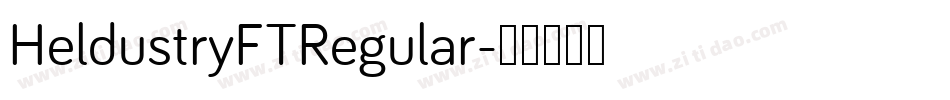 HeldustryFTRegular字体转换