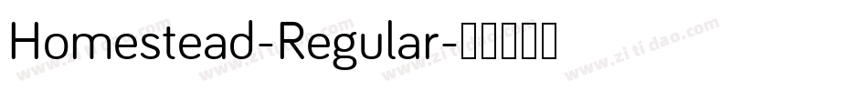 Homestead-Regular字体转换