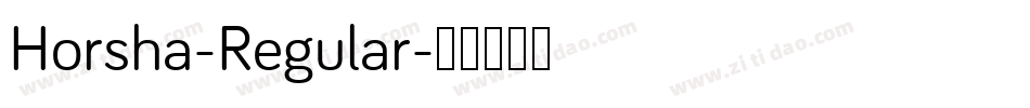 Horsha-Regular字体转换