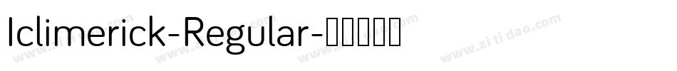 Iclimerick-Regular字体转换