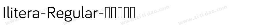 Ilitera-Regular字体转换