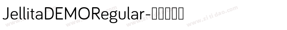 JellitaDEMORegular字体转换