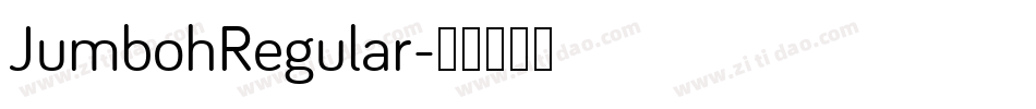JumbohRegular字体转换